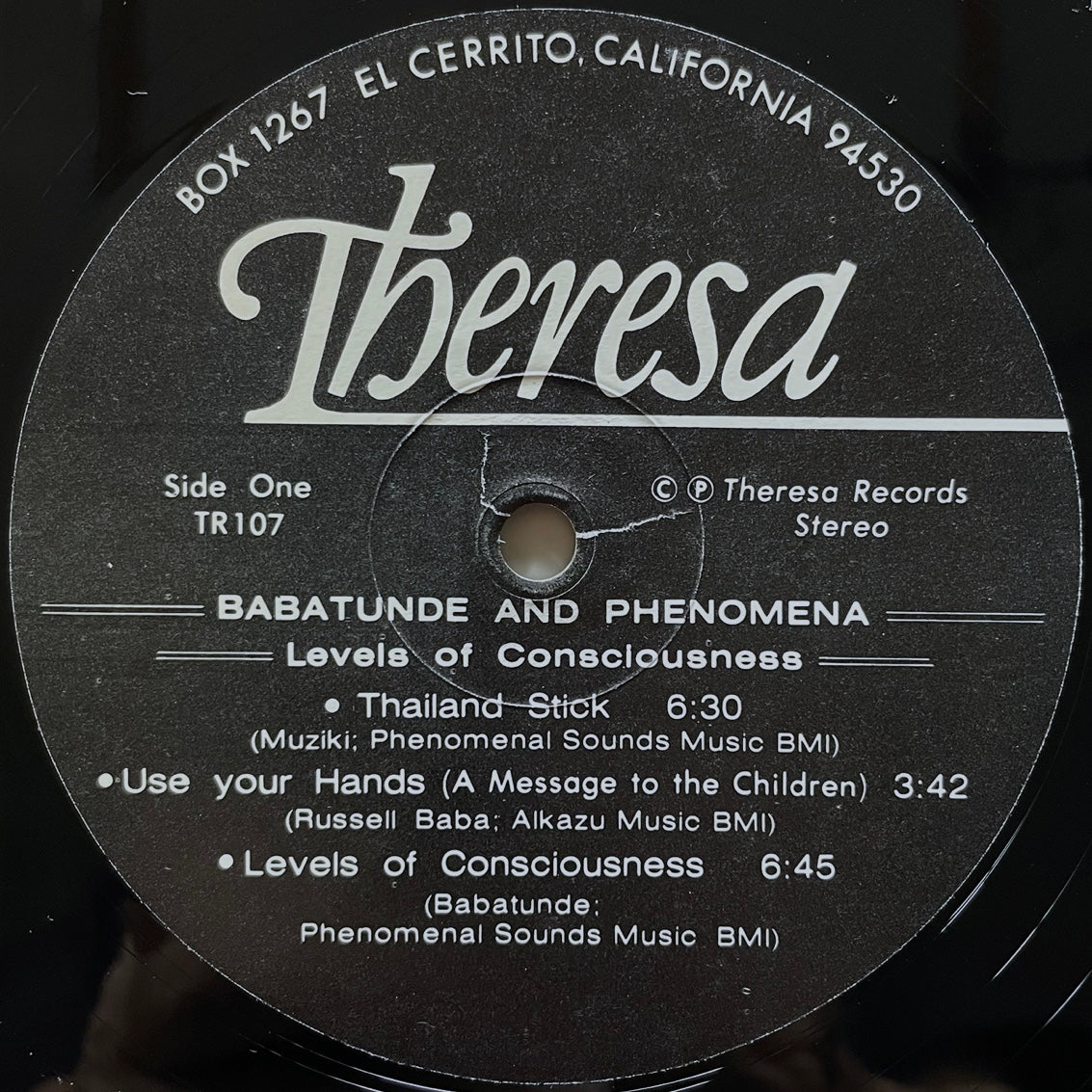 BABATUNDE AND PHENOMENA / LEVELS OF CONCIOUSNESS - US Theresa Original
