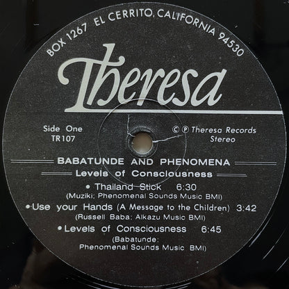 BABATUNDE AND PHENOMENA / LEVELS OF CONCIOUSNESS - US Theresa Original