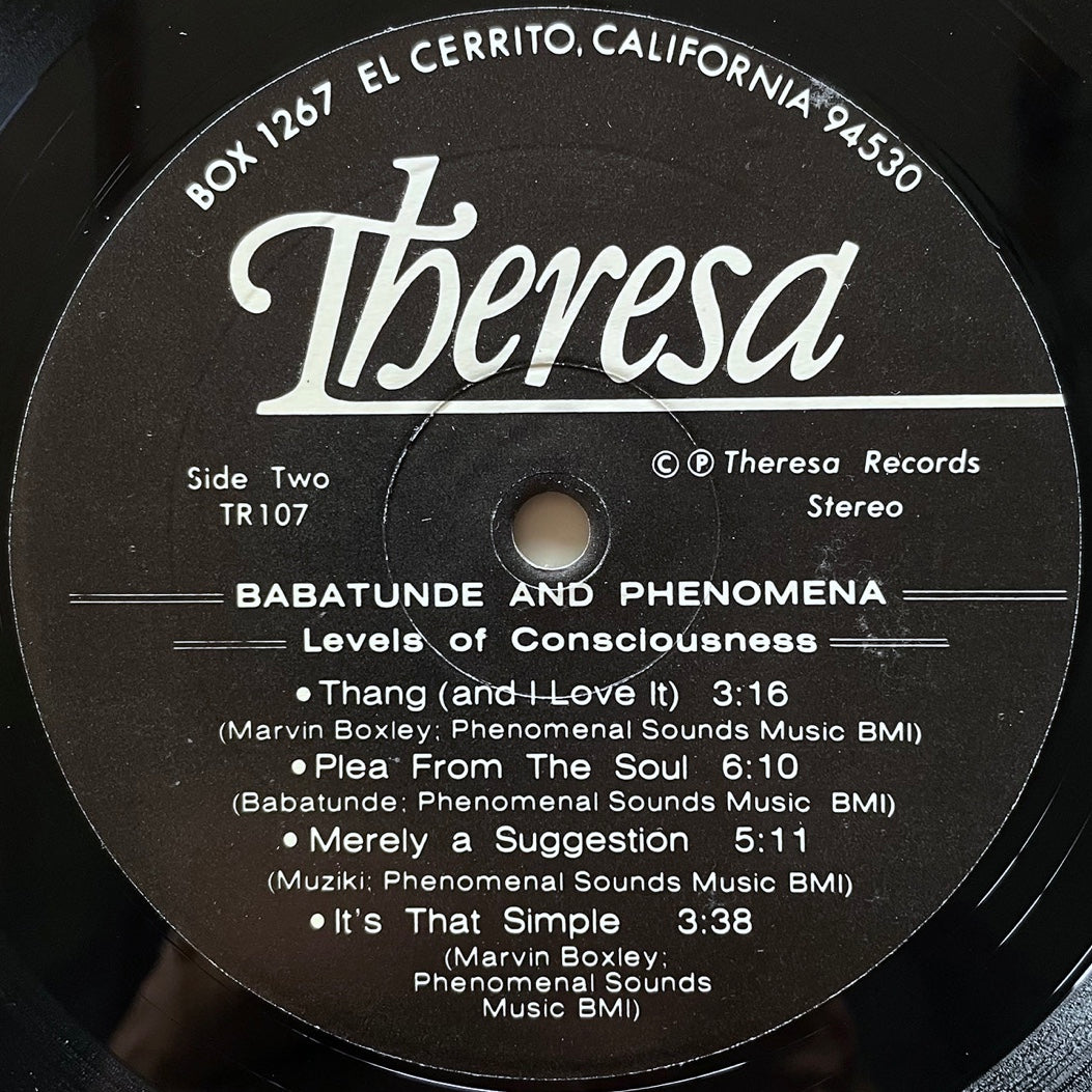 BABATUNDE AND PHENOMENA / LEVELS OF CONCIOUSNESS - US Theresa Original