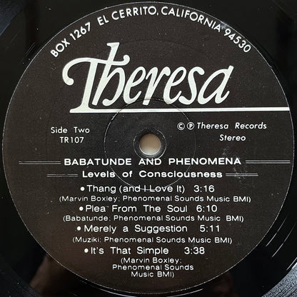 BABATUNDE AND PHENOMENA / LEVELS OF CONCIOUSNESS - US Theresa Original