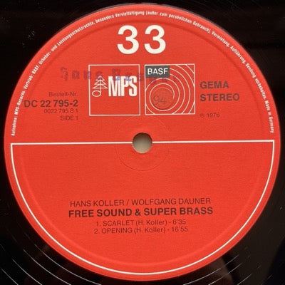 HANS KOLLER & WOLFGANG DAUNER / FREE SOUND & SUPER BRASS