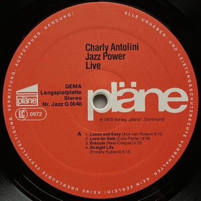 CHARLY ANTOLINI JAZZ POWER / LIVE