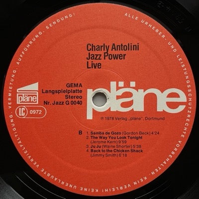 CHARLY ANTOLINI JAZZ POWER / LIVE