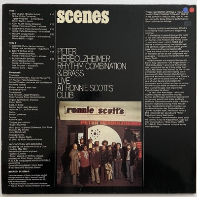 PETER HERBOLZHEIMER RHYTHM COMBINATION & BRASS / SCENES