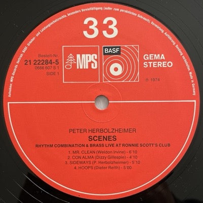 PETER HERBOLZHEIMER RHYTHM COMBINATION & BRASS / SCENES