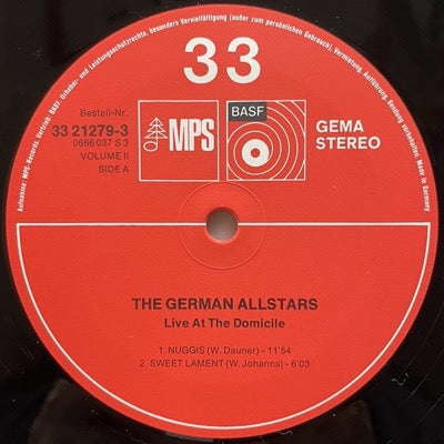 GERMAN ALL STARS / LIVE AT THE DOMICILE (2LP)